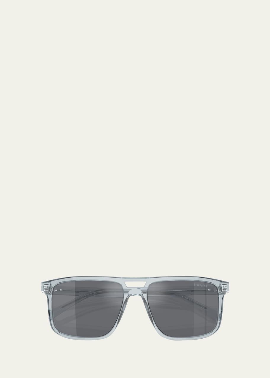 Image 1 of 1: Men's Acetate Rectangle Sunglasses