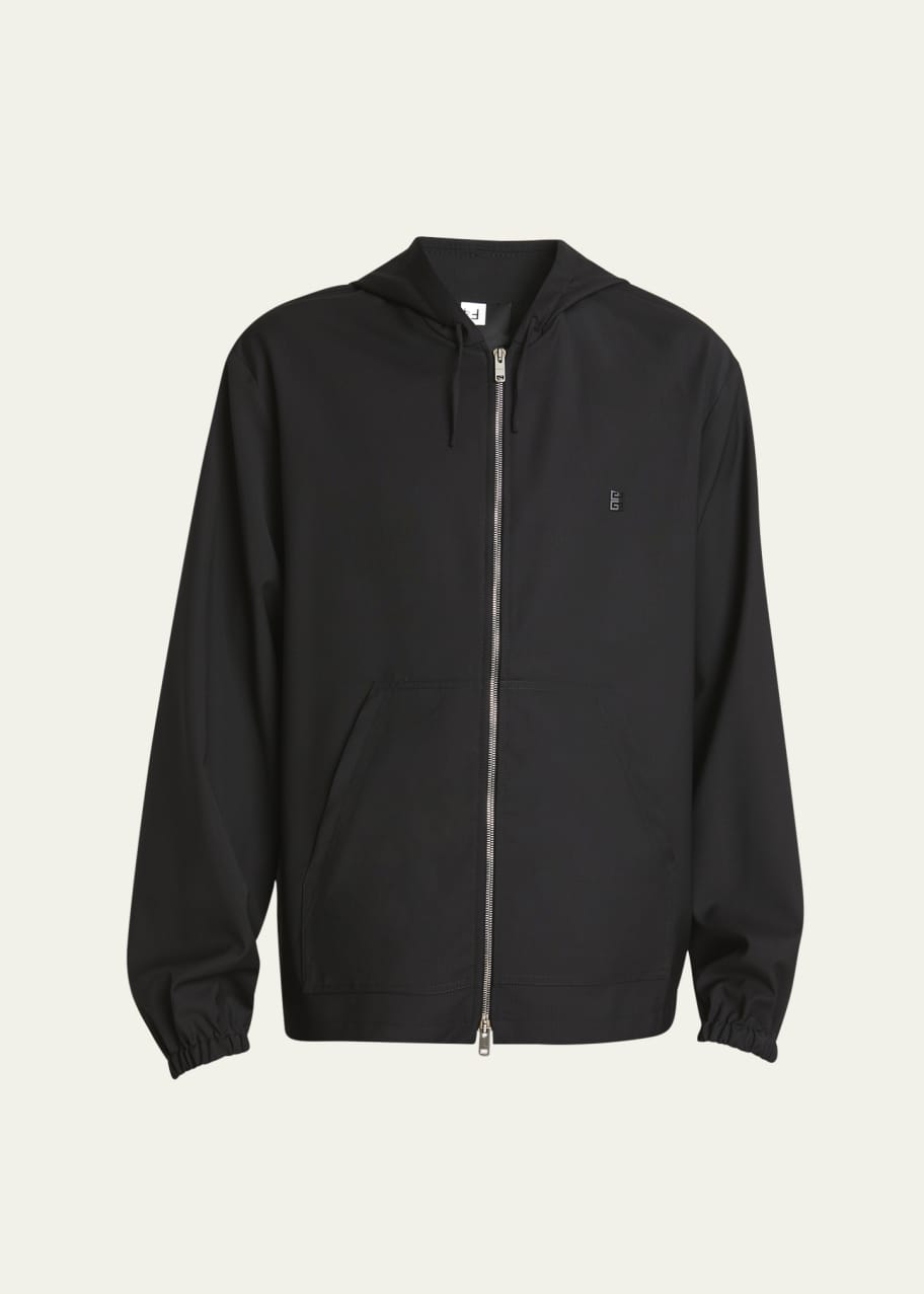 Image 1 of 1: Men's 4G Virgin Wool Zip-Front Hoodie
