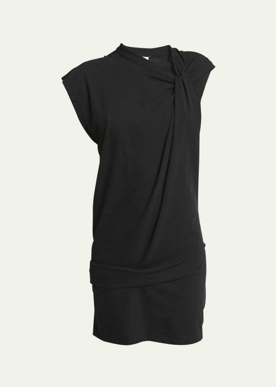Image 1 of 1: Leany Twisted Mini T-Shirt Dress