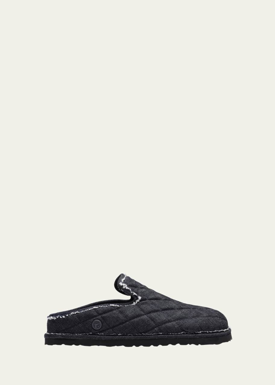 1774 Birkenstock Eliscu Quilted Denim Slide Mules - Bergdorf
