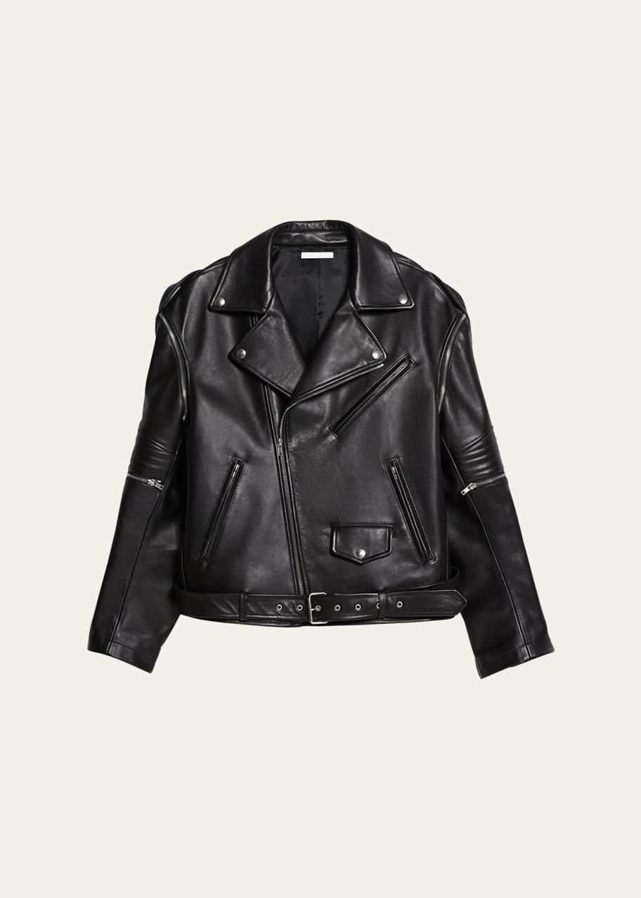 Image 1 of 1: Men's Astro Leather Biker Jacket