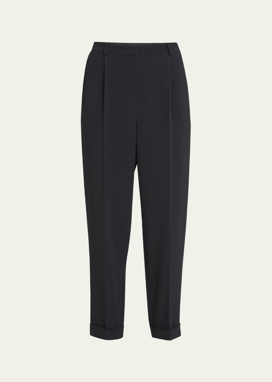 Image 1 of 1: Slim-Leg Cuffed Trousers