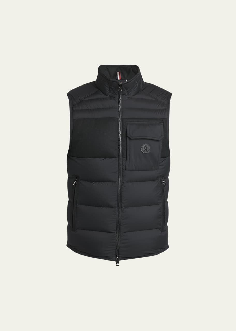 Image 1 of 1: Men's Tonal Paneled Down Vest