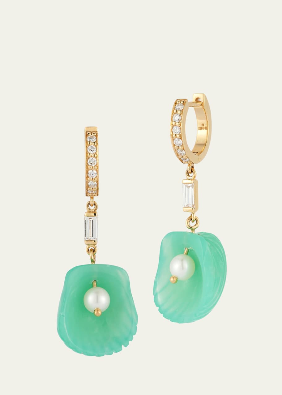•HOOP DREAMS• chrysoprase + gold earrings