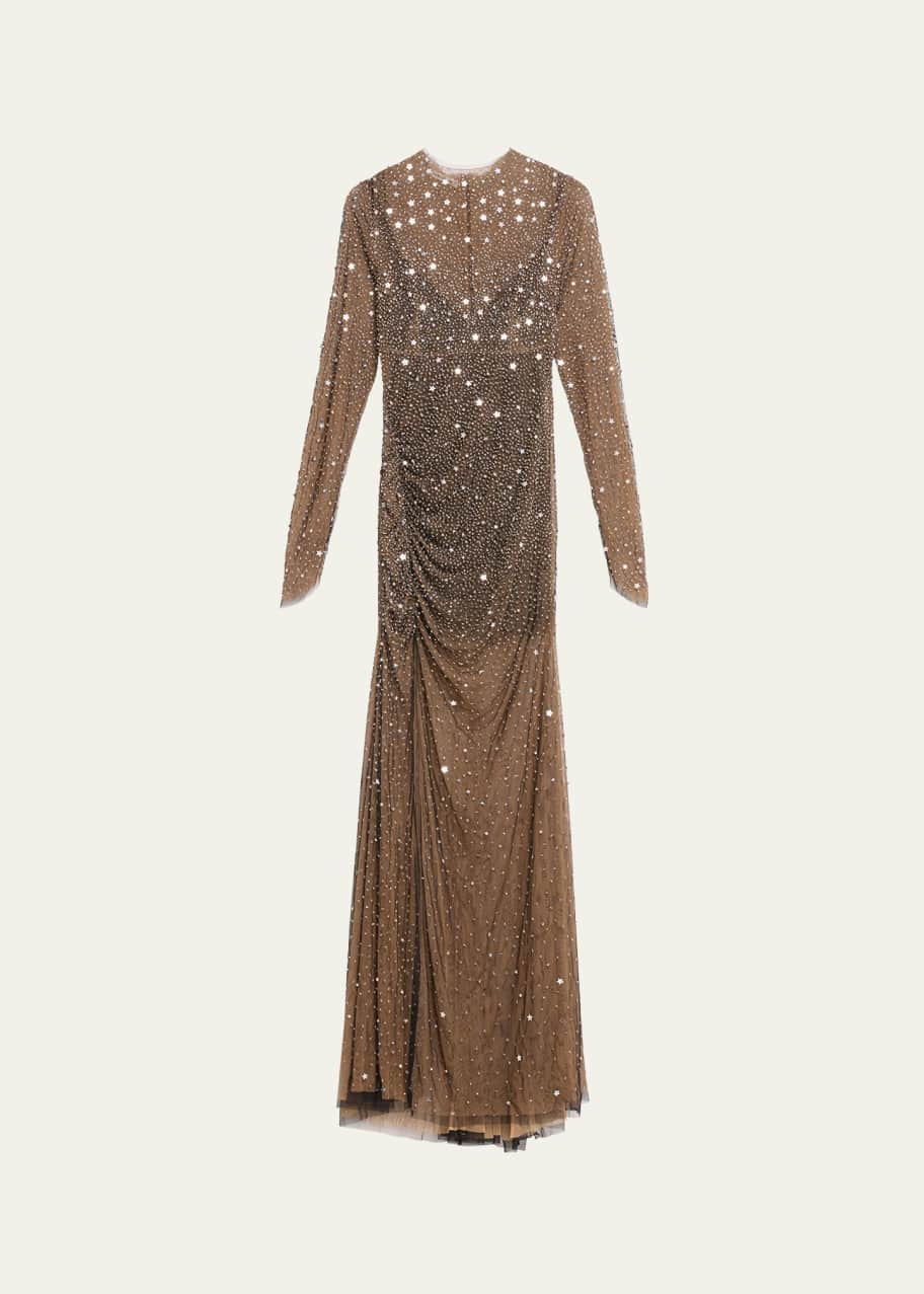Image 1 of 1: Charley Star Sequined Sheer Gown