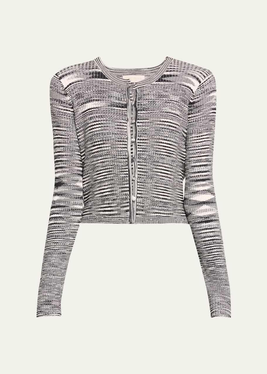 Image 1 of 1: Angeline Heathered Knit Cardigan