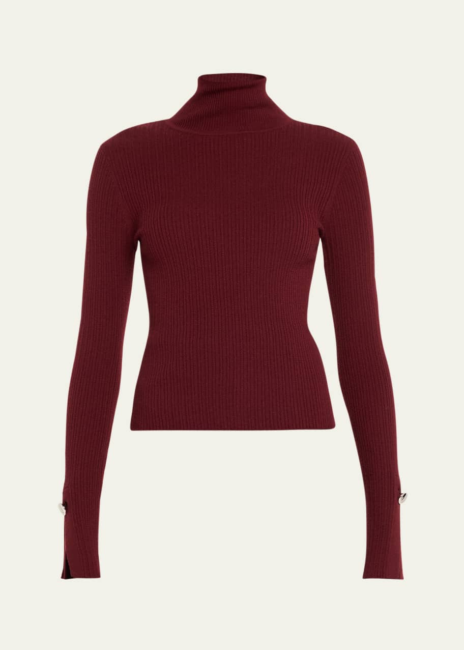 Image 1 of 1: Jett Ribbed Turtleneck Top