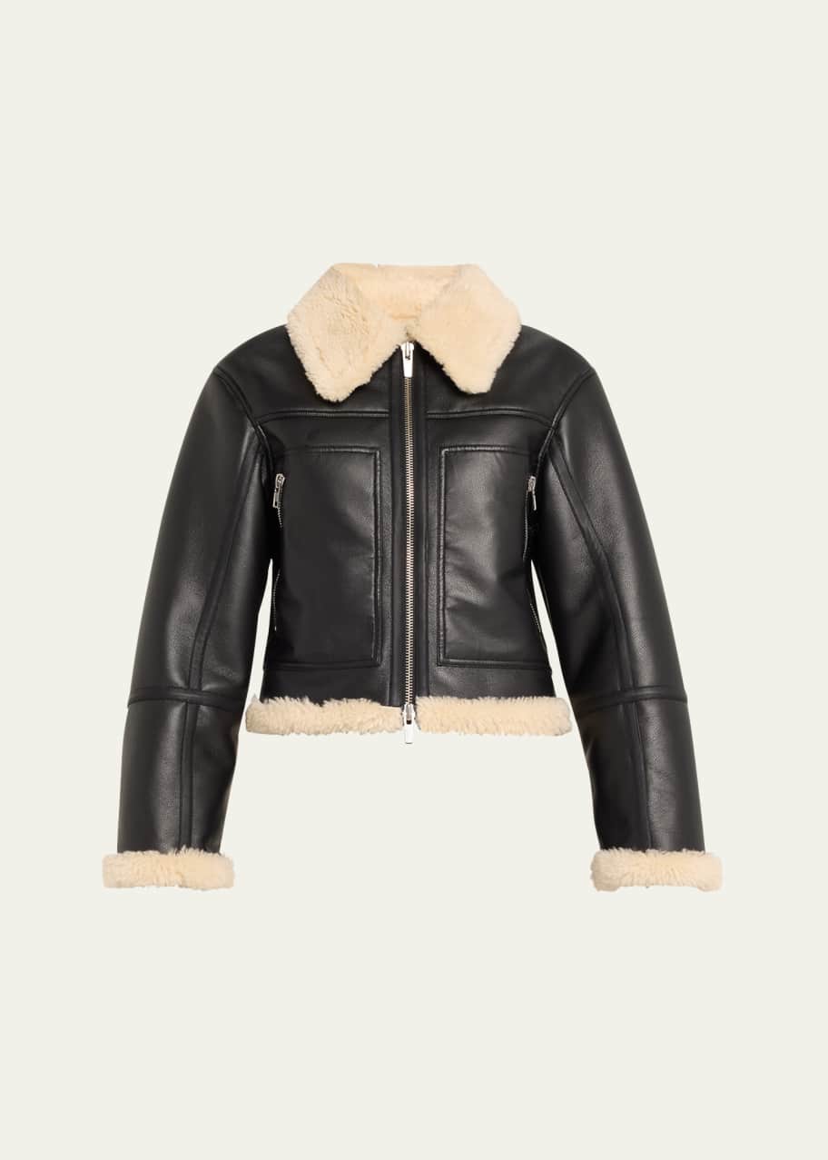 Image 1 of 1: Avery Faux-Leather Jacket
