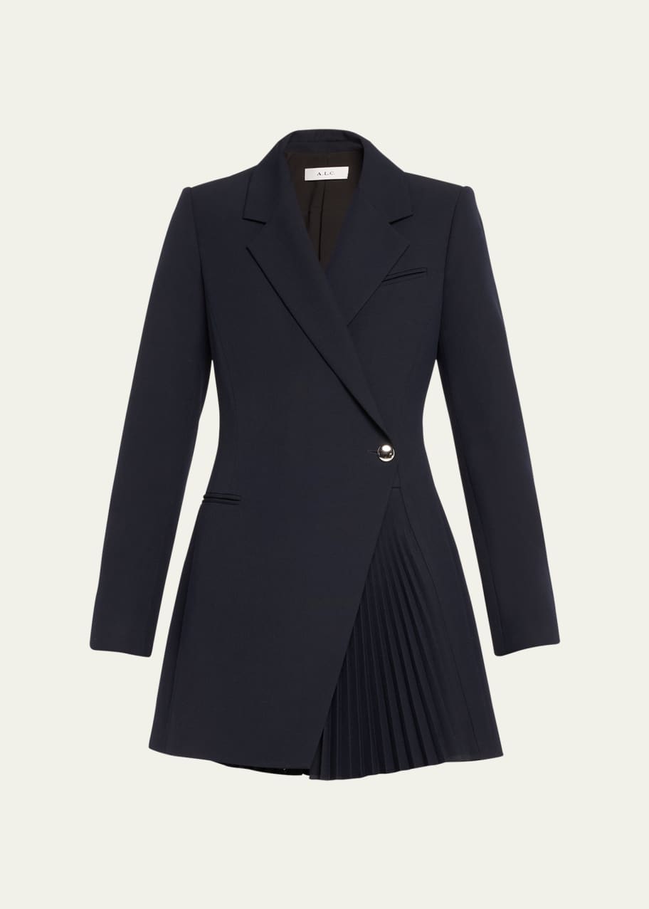 Image 1 of 1: Callen Pleated Blazer Mini Dress
