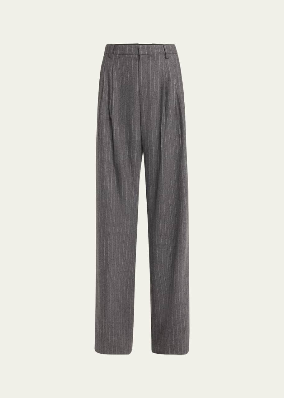 Image 1 of 1: Charles High-Rise Pinstripe Pants