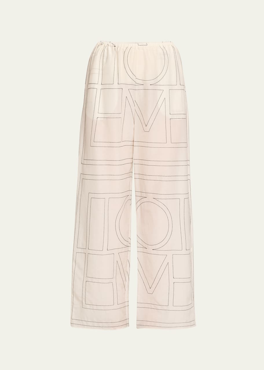 Image 1 of 1: Monogram Cotton PJ Bottoms