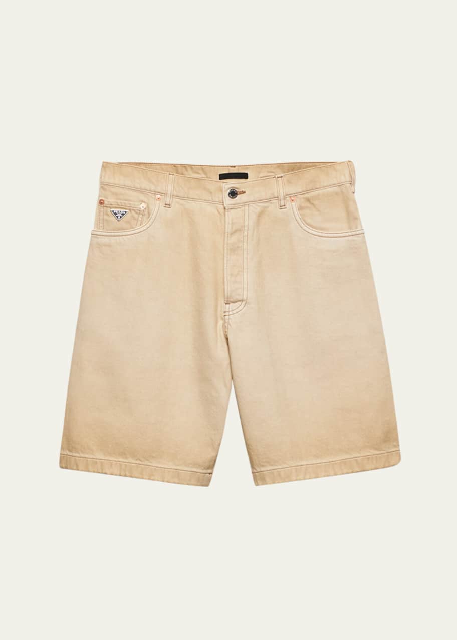 Image 1 of 1: Men's Worn Bull Denim Shorts
