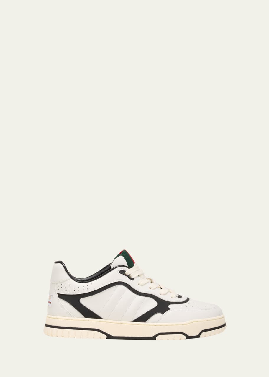 Image 1 of 1: Men's Re-Web Gummed Calf Leather Sneakers