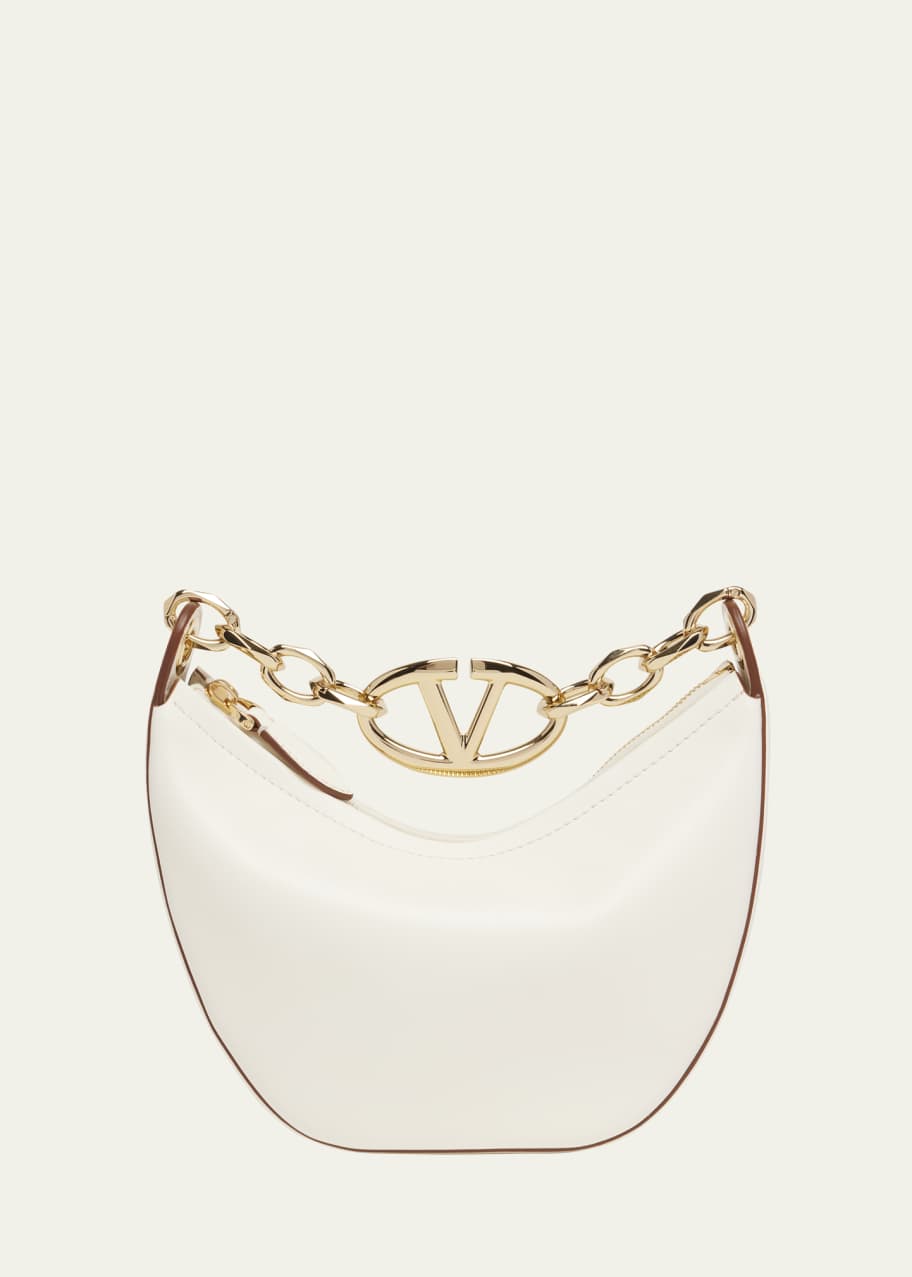 Image 1 of 1: VLOGO Mini Moon Calfskin Top-Handle Bag