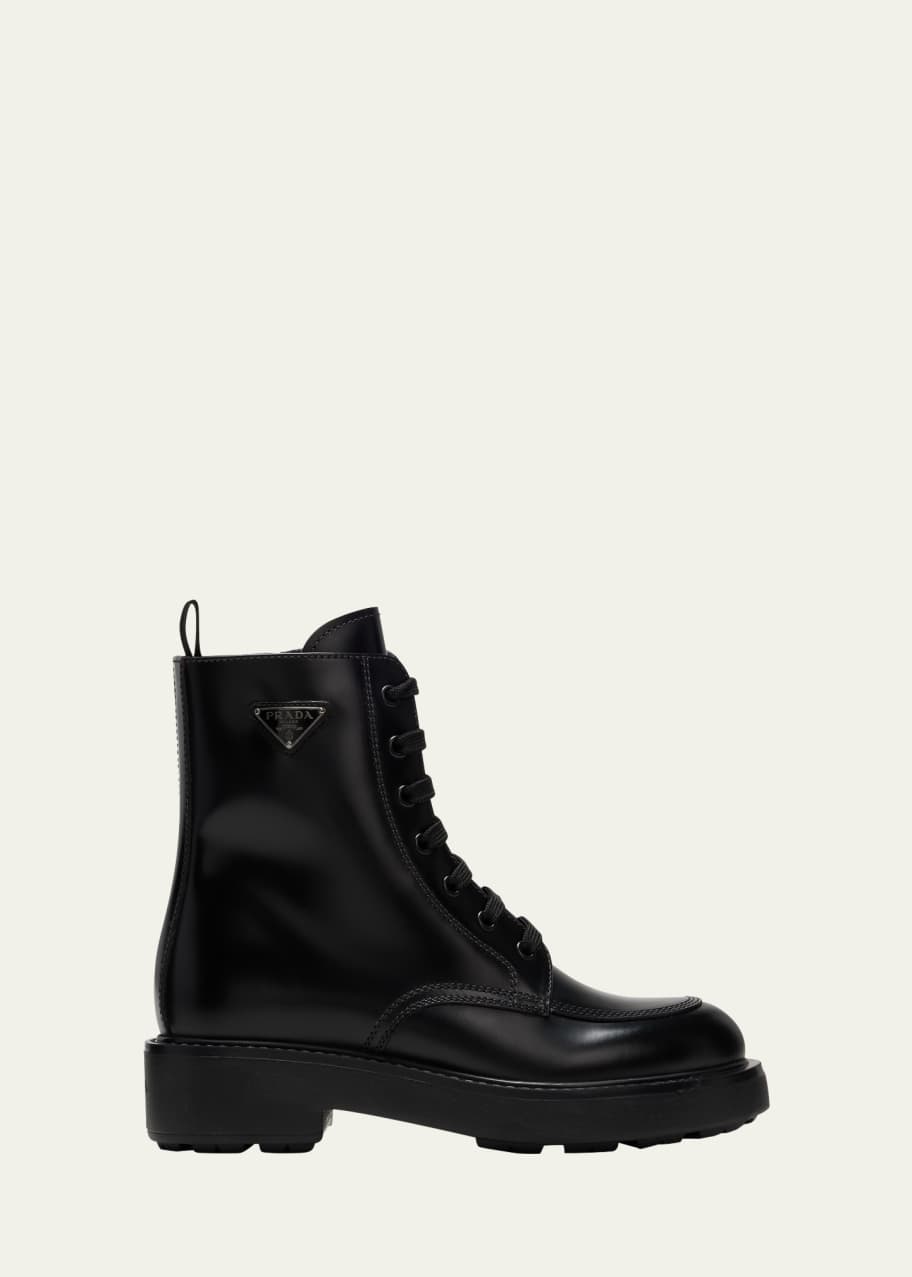 PRA LACE-UP SHOES BLACK CALFSKIN