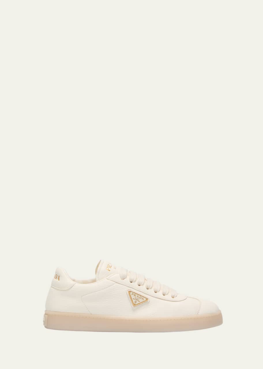 Prada Lane Leather Low-Top Sneakers - Bergdorf Goodman