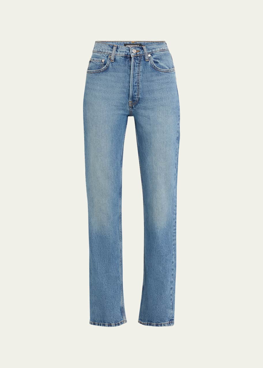 Image 1 of 1: High-Rise Straight Jeans