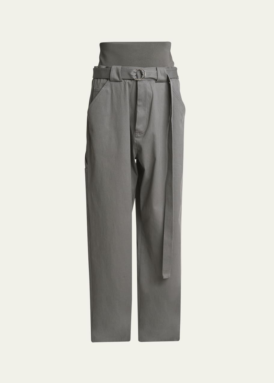 パンツ Alaia Cargo trousers with knit band ALAIA Wide-Leg Cargo Trousers with Knit Band - Bergdorf Goodman