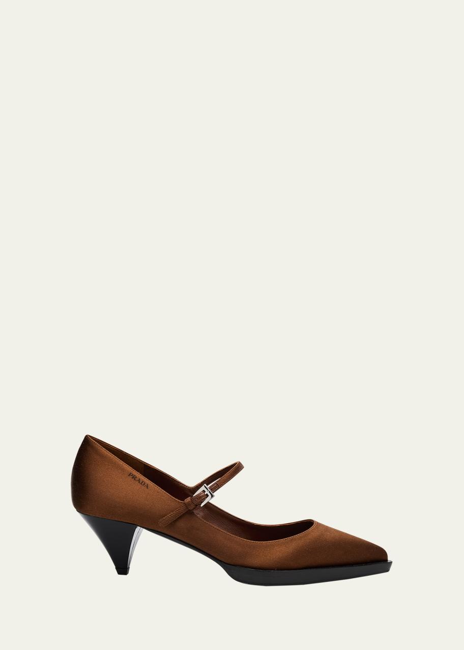 Prada Satin Mary Jane Pumps - Bergdorf Goodman
