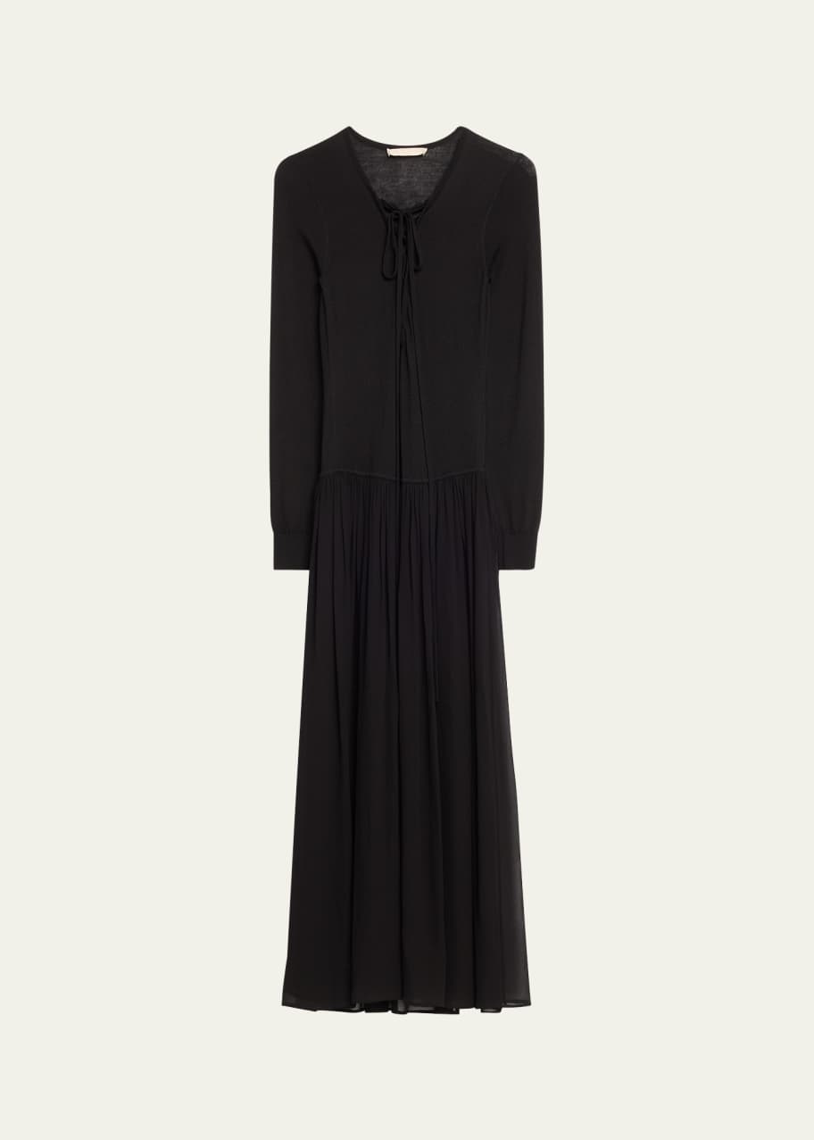 Ulla Johnson Colette Long-Sleeve Drop Waist Dress - Bergdorf Goodman