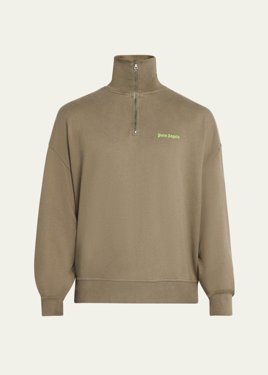Palm Angels Men's Felpa Quarter-Zip Sweatshirt - Bergdorf Goodman