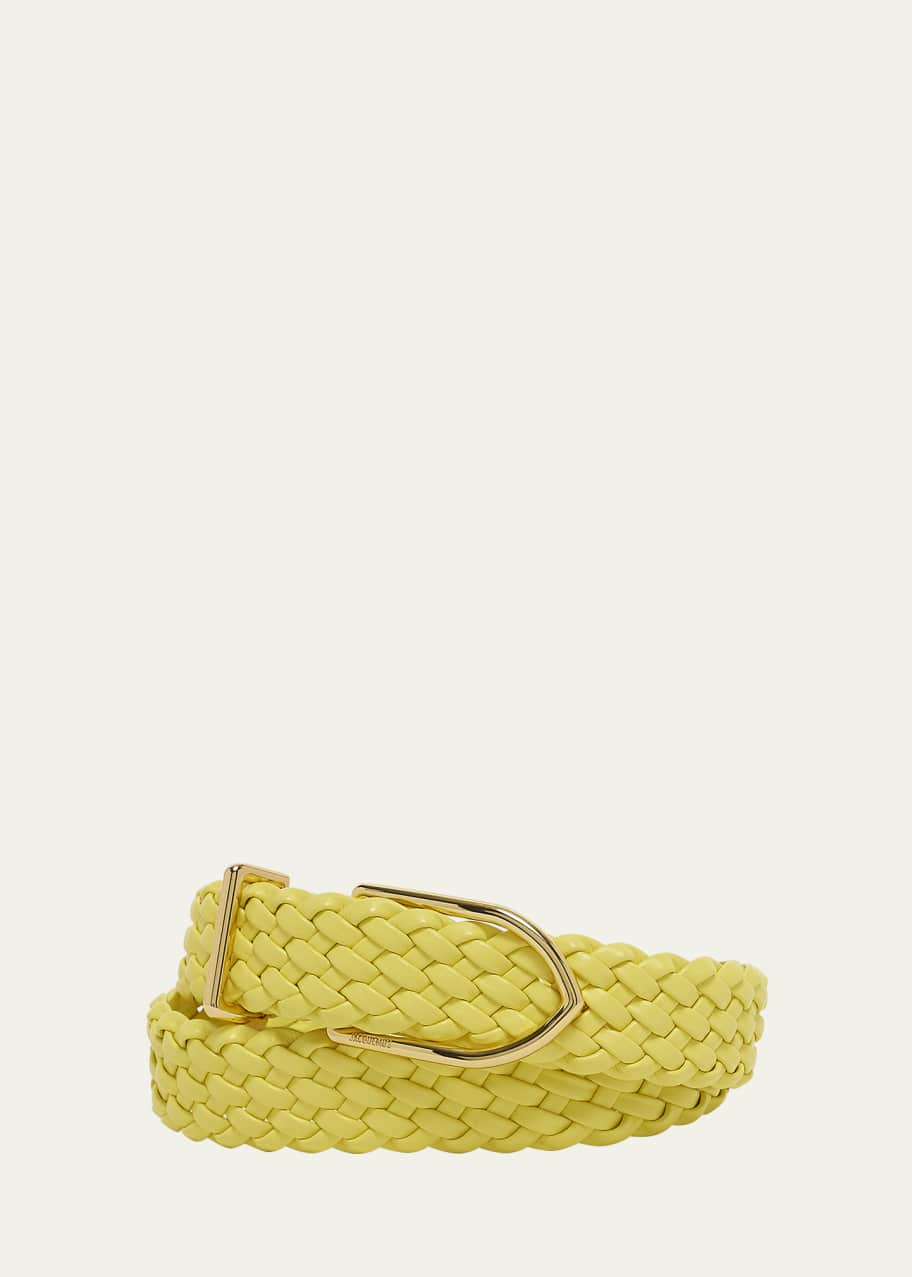 Jacquemus La Grande Ceinture Bambin レザーベルト Jacquemus Men's La Ceinture Bambino Braided Leather Belt