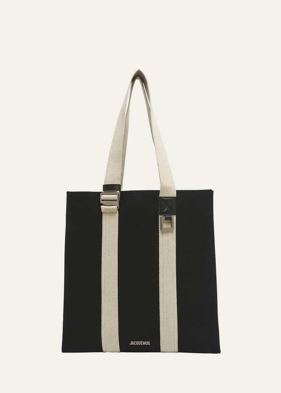 Image 1 of 1: Men's Grosgrain Messenger Tote Bag