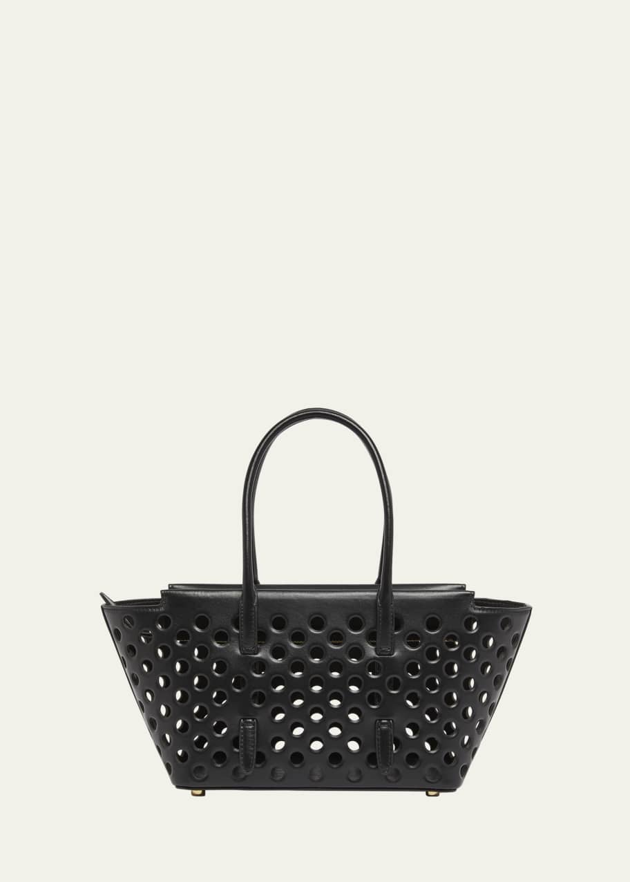 ショルダーバッグ・ポシェット Alaia Mina 20 Perforated Bag ALAIA Neo Mina 20 Perforated Top-Handle Bag in Leather
