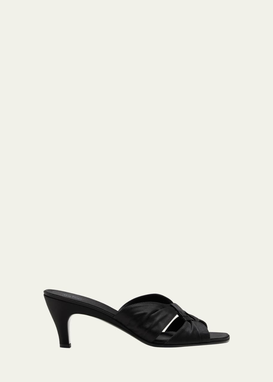 Image 1 of 1: Silk Knot Mule Sandals