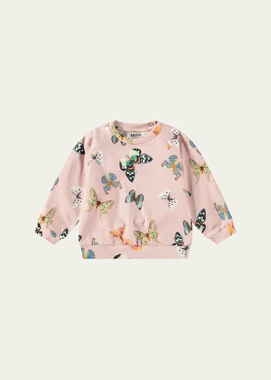 Image 1 of 1: Girl's Disc Graphic-Print Sweatshirt, Size Newborn-4
