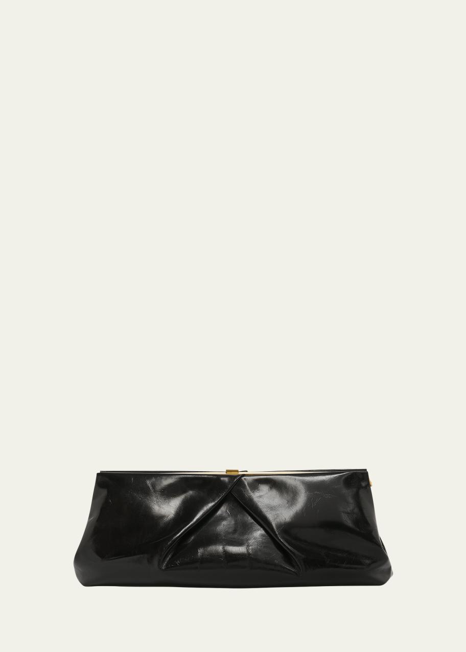 DRIES VAN NOTEN ブラック クラッチバッグ Dries Van Noten Crisp Leather Clutch Bag - Bergdorf Goodman