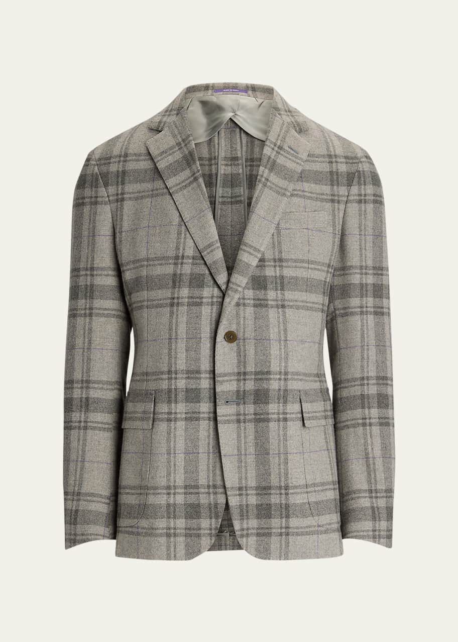 Ralph Lauren Purple Label Men's Hadley Hand-Tailored Plaid Wool