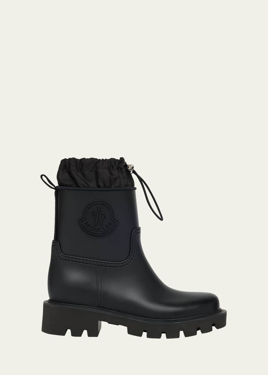 Moncler Kickstream Leather Rain Ankle Booties - Bergdorf Goodman