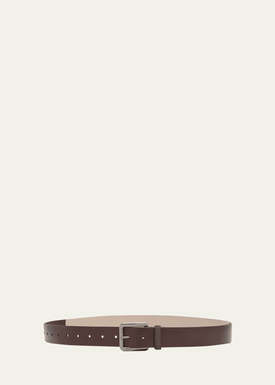 Image 1 of 1: Monili Sleek Leather Extra Long Essential Belt