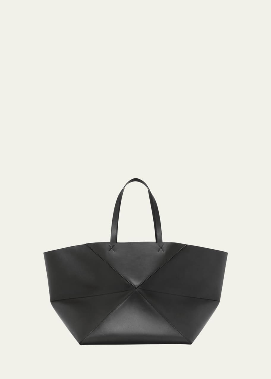 LOEWE 黒バック Large Puzzle Edge bag in grained calfskin Black - LOEWE