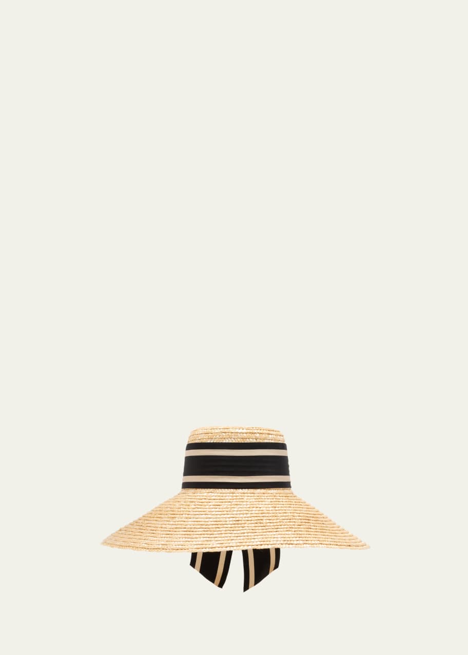 Image 1 of 1: Mirabel Braided Straw Floppy Hat