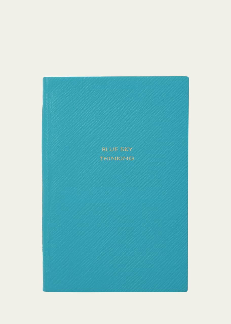 Image 1 of 1: Blue Sky Thinking Panama Leather Notebook