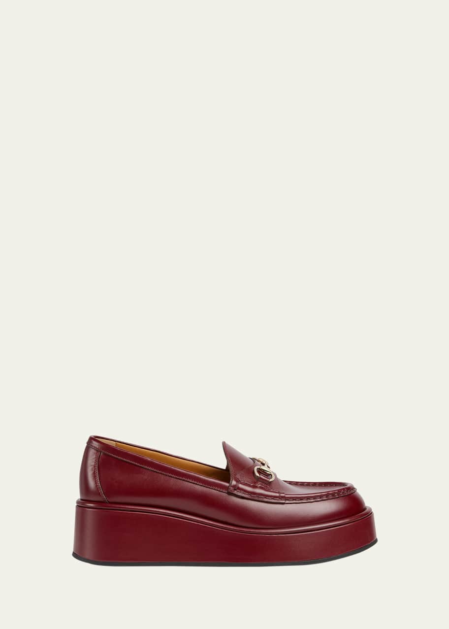 Gucci Idle Leather Bit Platform Loafers - Bergdorf Goodman