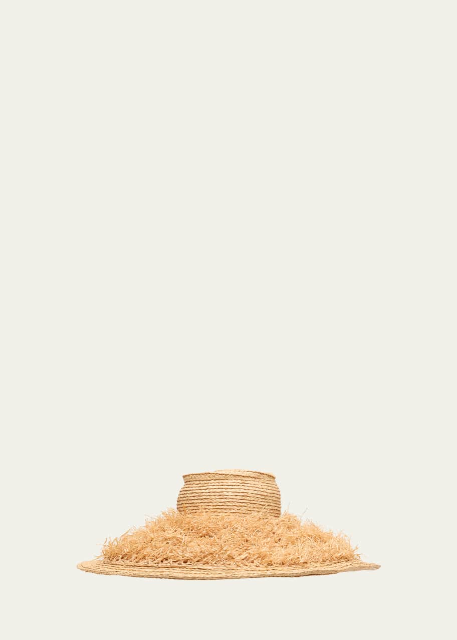 Image 1 of 1: Large-Brim Straw Floppy Hat