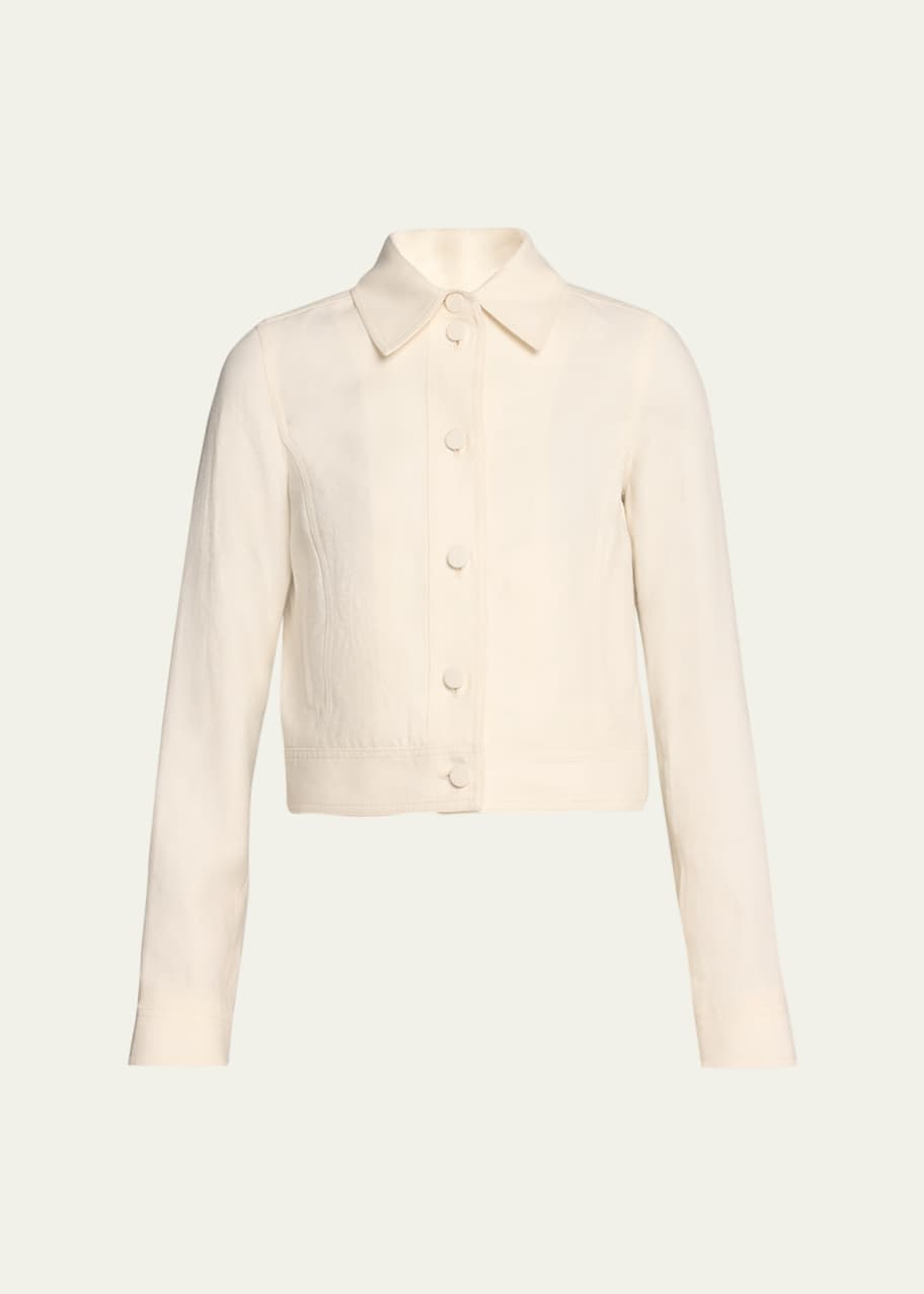 Image 1 of 1: Thereza Cropped Wool-Blend Jacket