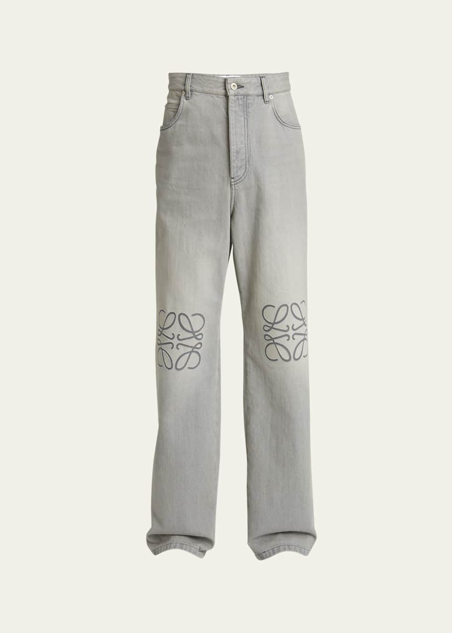 Loewe Men's Anagram Straight-Leg Jeans - Bergdorf Goodman