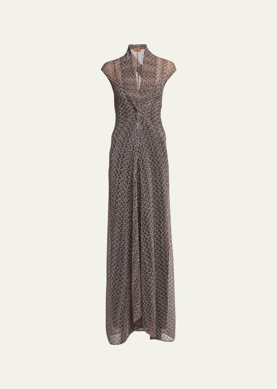 Image 1 of 1: Sheer Knit Maxi Dress