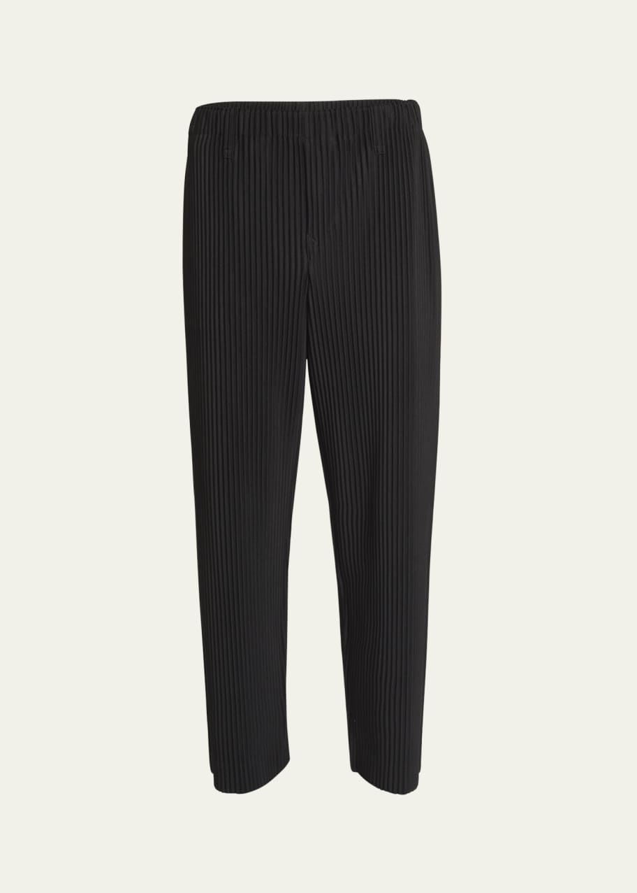 Image 1 of 1: Men's Pleated Straight-Leg Pants