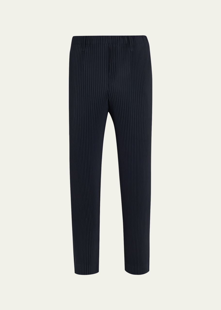 HOMME PLISSÉ ISSEY MIYAKE 黒 テーパードプリーツパンツ HOMME PLISSE ISSEY MIYAKE(オムプリッセイッセイミヤケ) BASICS
