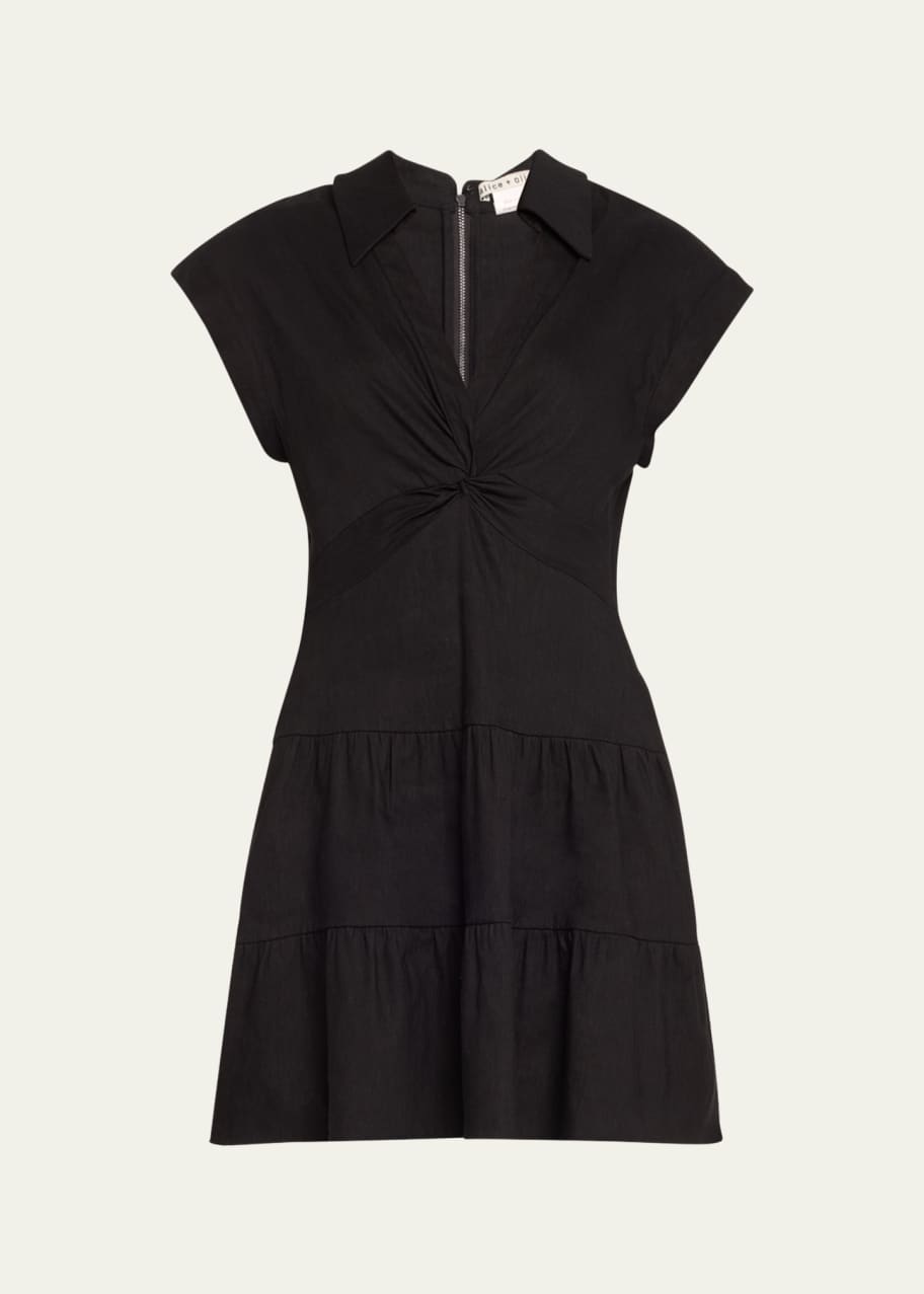 Image 1 of 1: Mila Deep V Twist Mini Dress