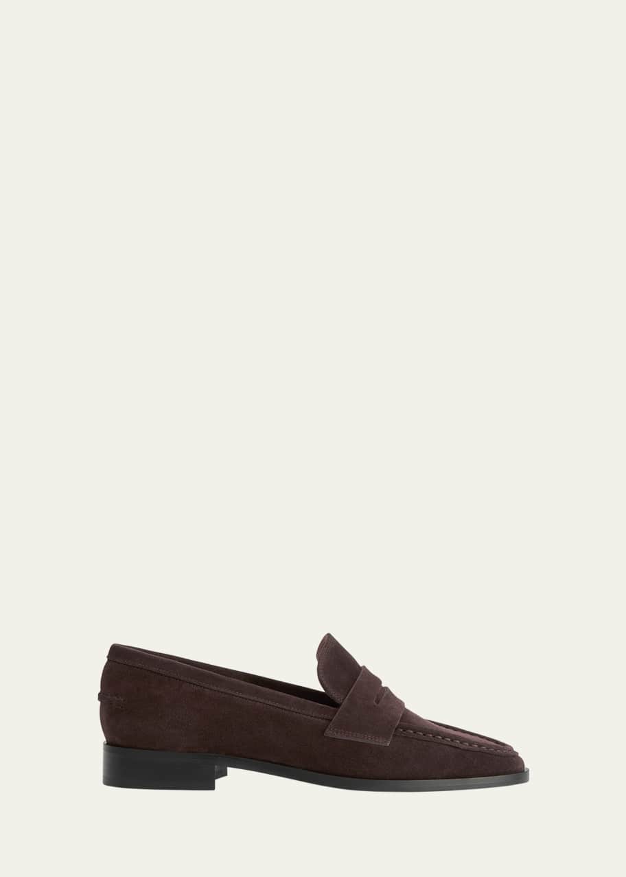 Image 1 of 1: Airola Suede Penny Loafers