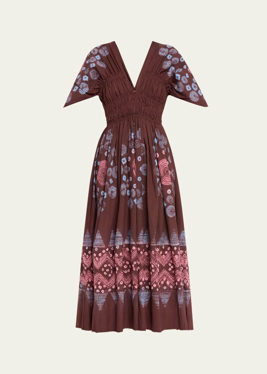 Image 1 of 1: Yana Tie-Dye Midi Dress