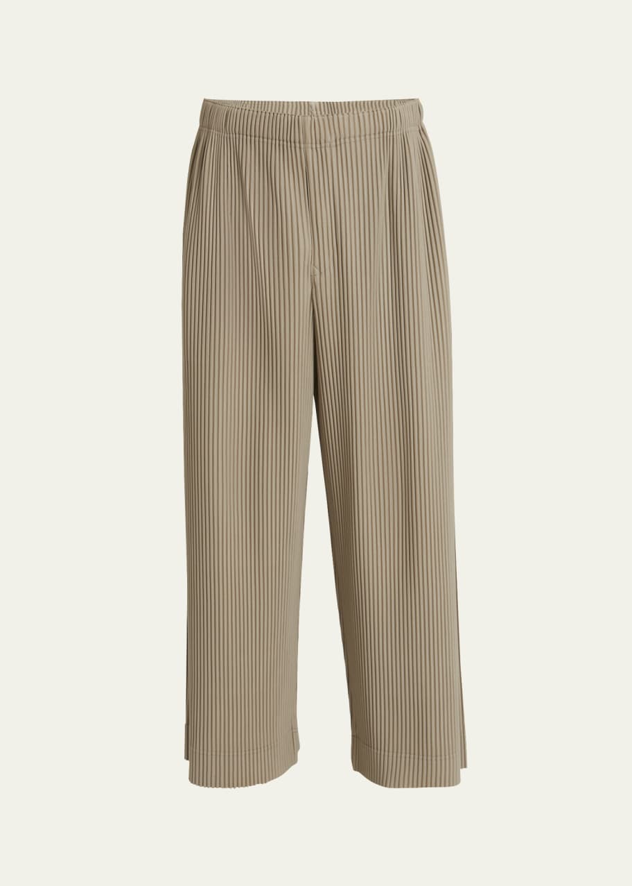 Image 1 of 1: Men's Pleated Wide-Leg Pants