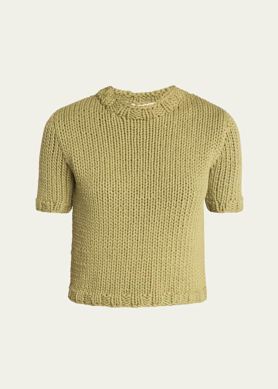 Image 1 of 1: Knit Shrunken Tee