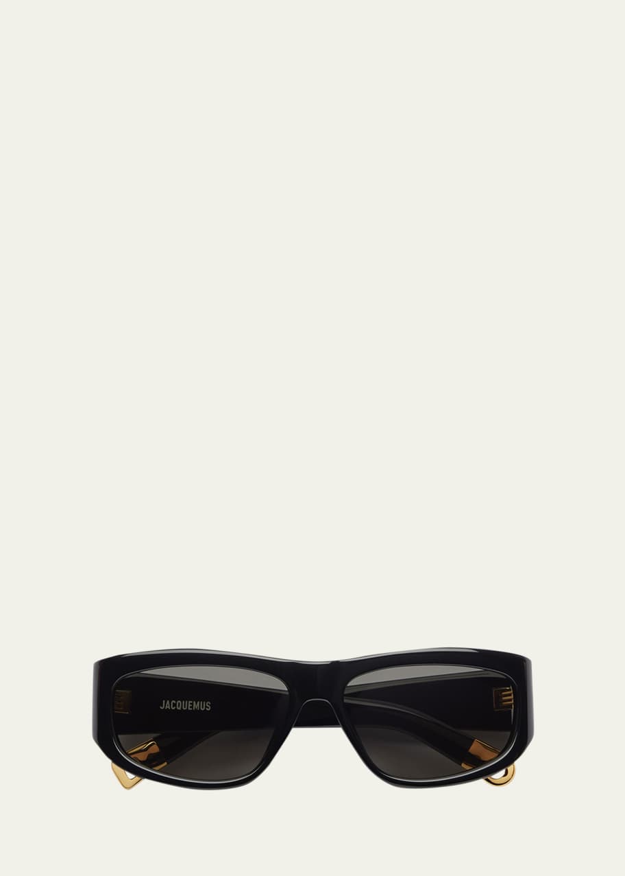 Image 1 of 1: Les Lunettes Acetate Rectangle Sunglasses